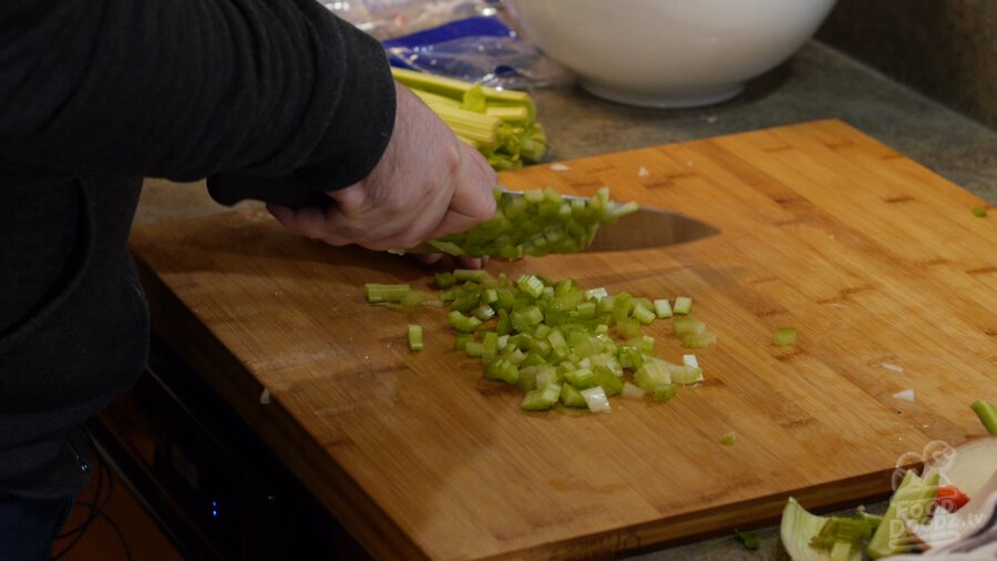 Bite sized celery