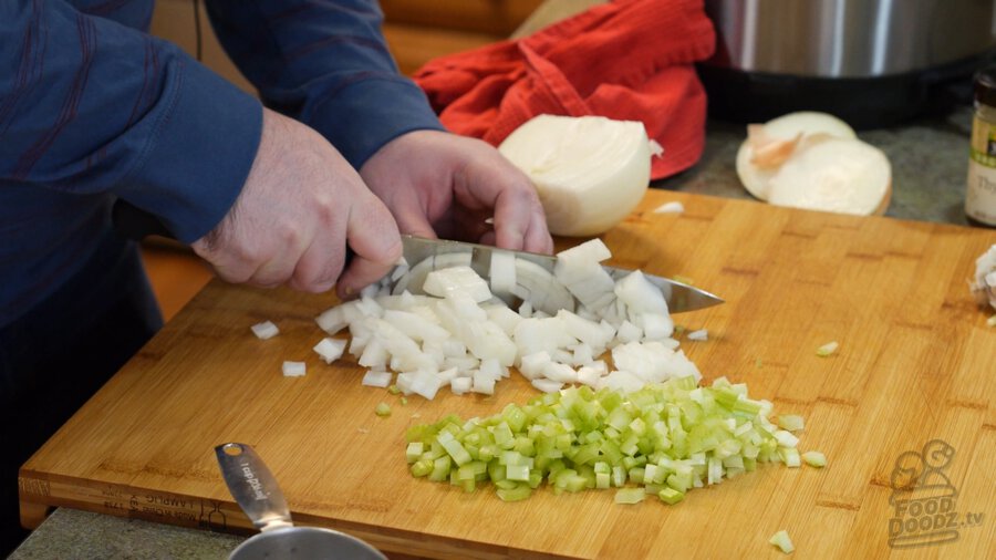 Chopping onion
