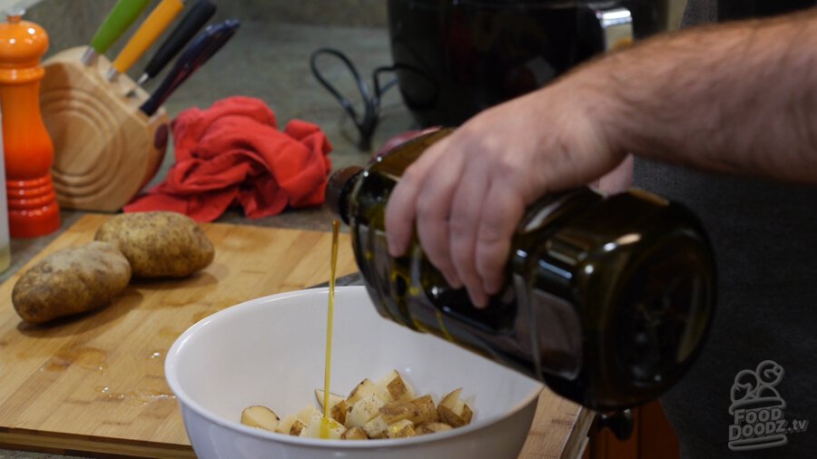 Seasoning potatoes