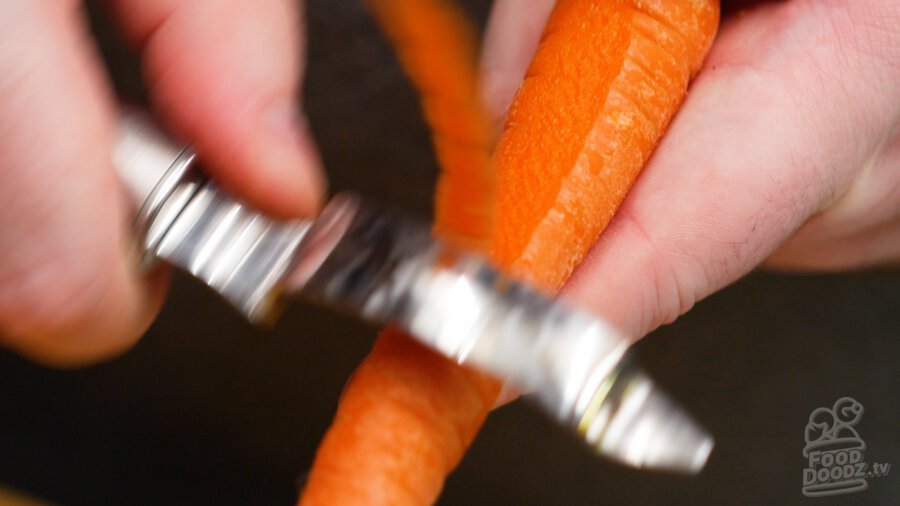 Peeling a carrot