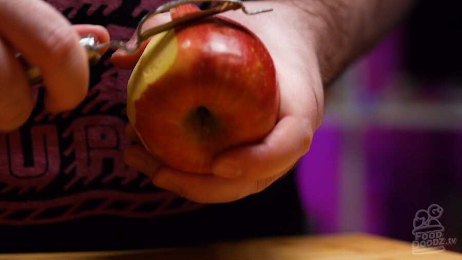 Peeling the apple