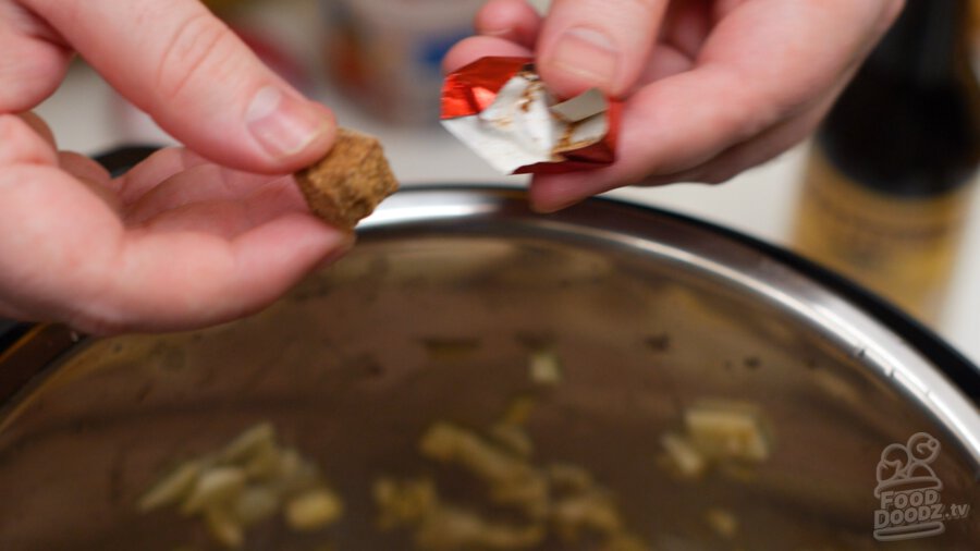 adding beef bouillon cubes