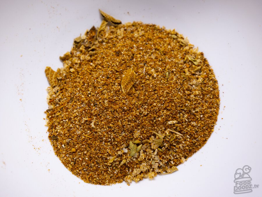 A bowl of the finished taco seasoning